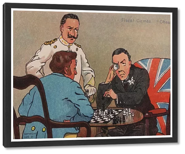 Fiscal games, Chess (colour litho)