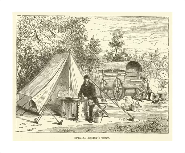 Special artists tent (engraving)