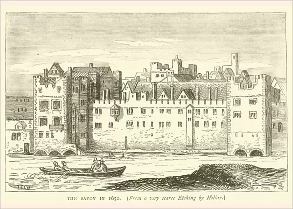 The Savoy in 1650, from a very scarce etching by Hollar (engraving)