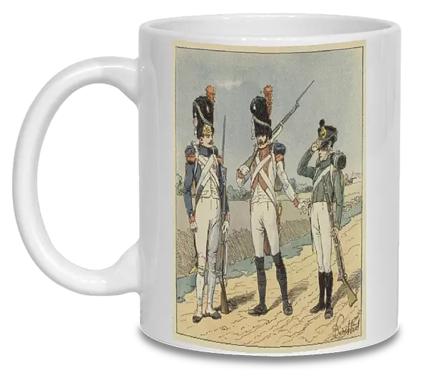 Garde imperiale, Grenadiers, 1er regiment, 2e regiment, pupilles (colour litho)
