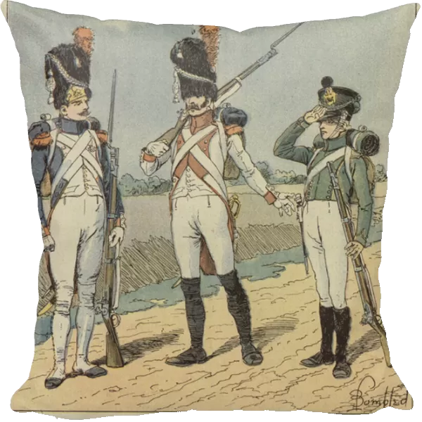 Garde imperiale, Grenadiers, 1er regiment, 2e regiment, pupilles (colour litho)