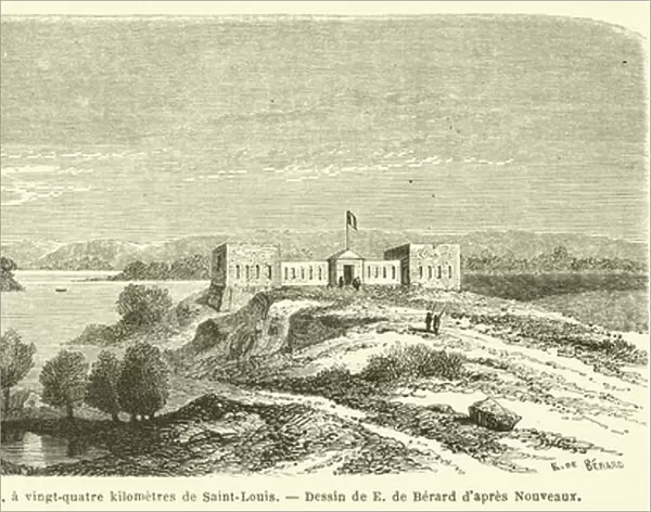 Fort de Sampsar dans le Oualo, a vingt-quatre kilometres de Saint-Louis (engraving)