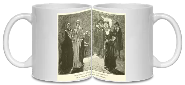 The sorceresses, an incident of Puritan times (engraving)
