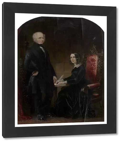 William and Mary Howitt (oil on ivory)