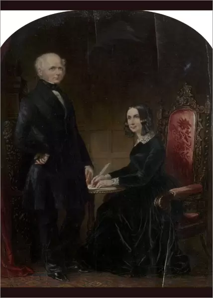 William and Mary Howitt (oil on ivory)