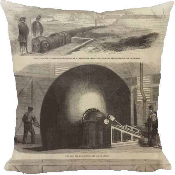 The Pneumatic Despatch Companys Tube at Battersea (engraving)