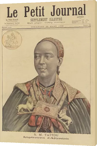 Taytou Betel, Empress Consort of Menelik II of Ethiopia (colour litho)