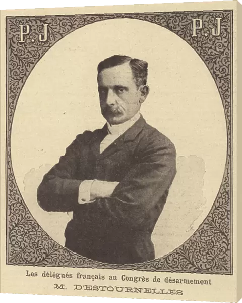 Paul d Estournelles de Constant, French delegate to the Hague Peace Conference of 1899 (litho)