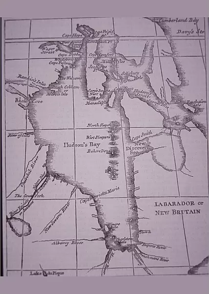 Hudson Bay Company, map of Hudson Bay published in 1744, 1744 (engraving)