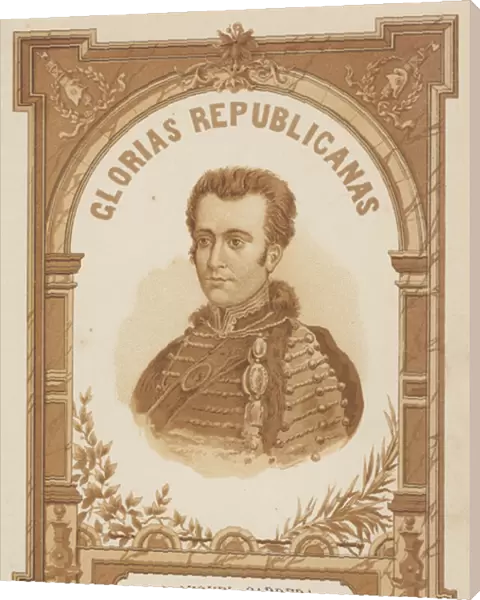 Jose Miguel Carrera, Chilean general and politician (litho)
