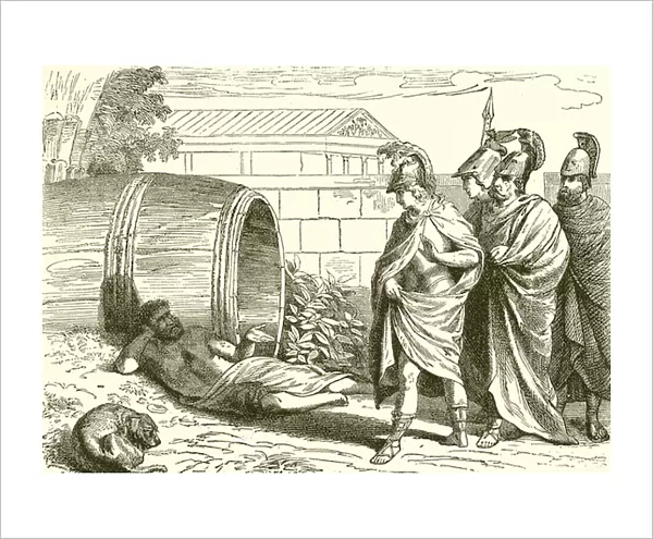 Alexanders Visit to the Philosopher Diogenes (engraving)