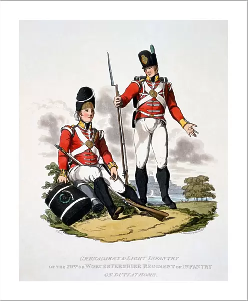 Uniform of the Grenadiers and Light Infantry of the 20th or Worcestershire Regiment