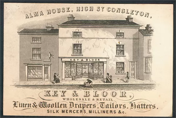 Key and Bloor, wholesale and retail linen and woollen drapers, tailors, hatters, silk mercers, milliners (engraving)