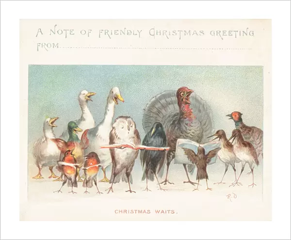 Christmas Waits, Christmas Card (chromolitho)
