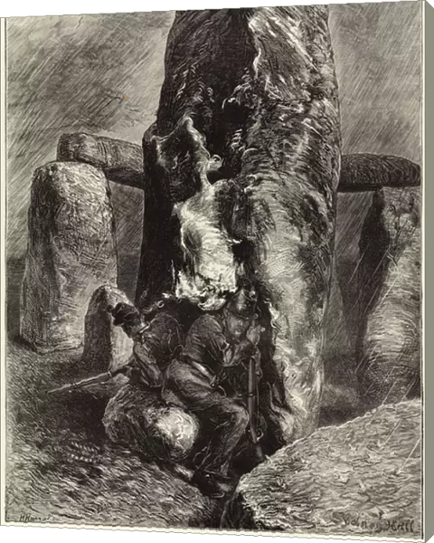 The stragglers at Stonehenge (engraving)