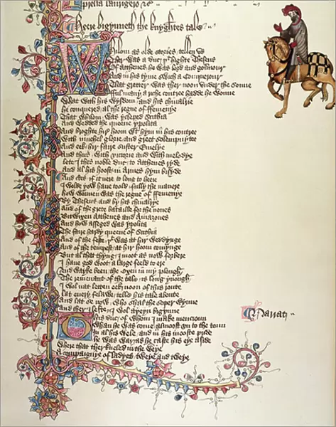 The Knight, detail from The Canterbury Tales, by Geoffrey Chaucer (c