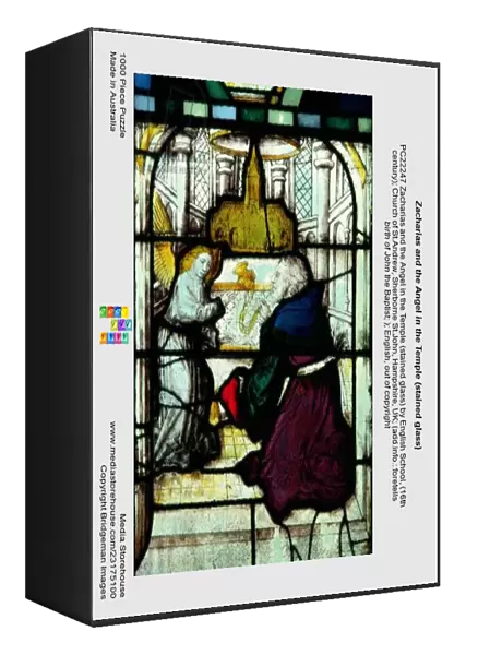 Zacharias and the Angel in the Temple (stained glass)