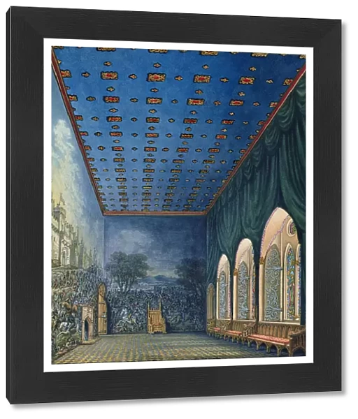 Imaginary view of the Painted Chamber, Palace of Westminster (litho)