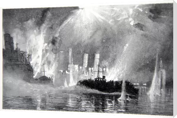 Motor Launches rescuing crews of the Blockships at Zeebrugge