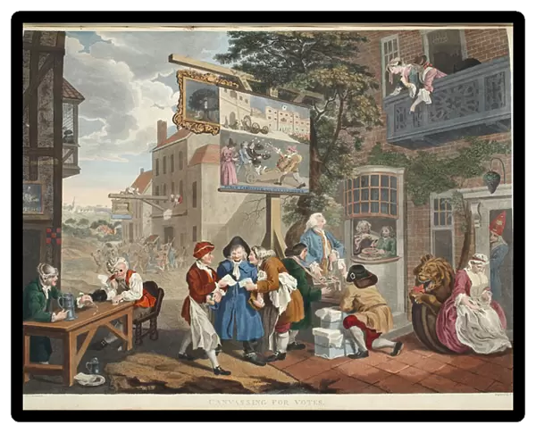The Election II: Canvassing for Votes, illustration from Hogarth Restored