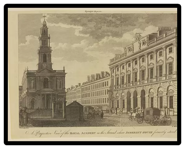 Perspective view of the Royal Academy of Arts, engraved by W. Walker (fl