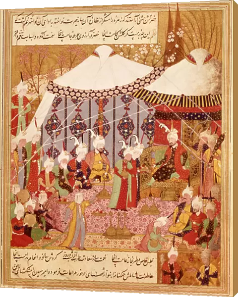 Or. 1359 fol. 35 v. Sultan Bayazid Captured by Timur, 1402 from the Zafarnama 1533