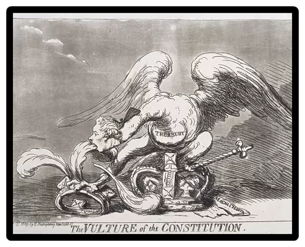 The Vulture of the Constitution, published by Hannah Humphrey in 1789 (etching)