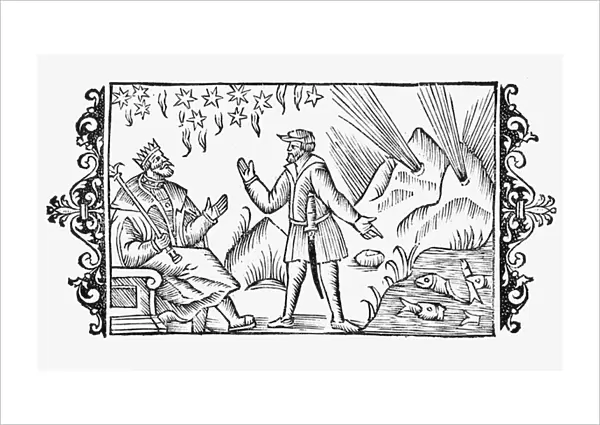 Scene of divination, illustration from Historia de GentibusSeptentrionalibus