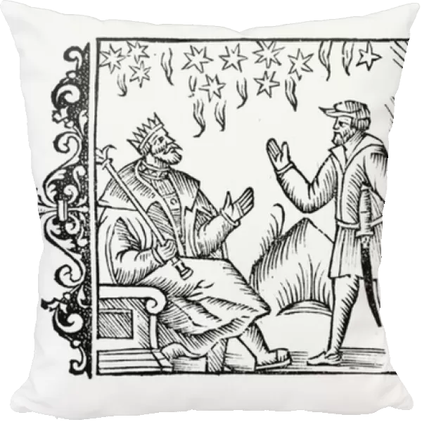 Scene of divination, illustration from Historia de GentibusSeptentrionalibus