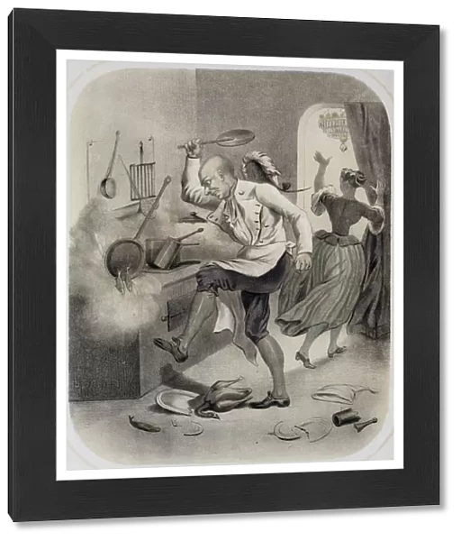 Anger in the Kitchen, from a series of prints depicting the Seven Deadly Sins, c