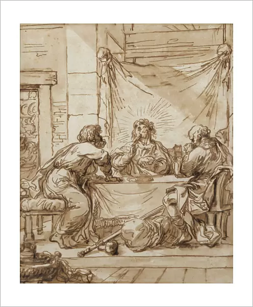 The Supper at Emmaus (ink on paper)