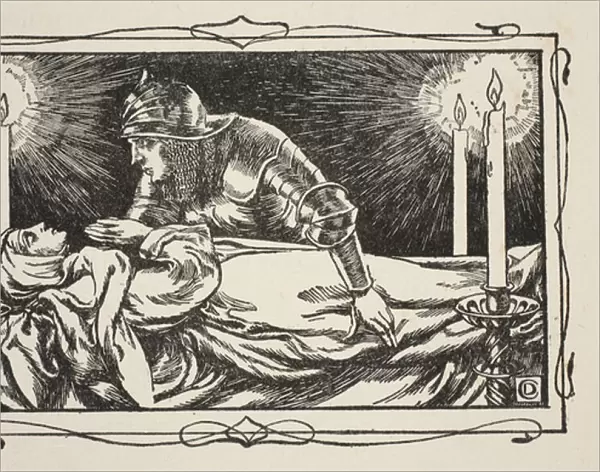 Found the Queen Dead, illustration from Stories of King Arthur