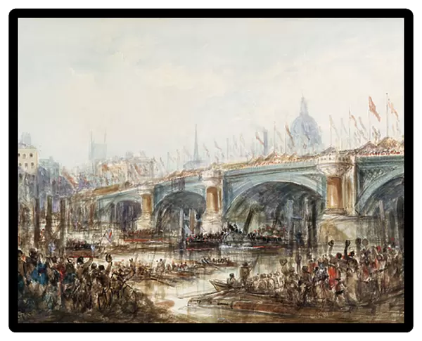 View of the Opening of the New Blackfriars Bridge by Queen Victoria (1819-1901