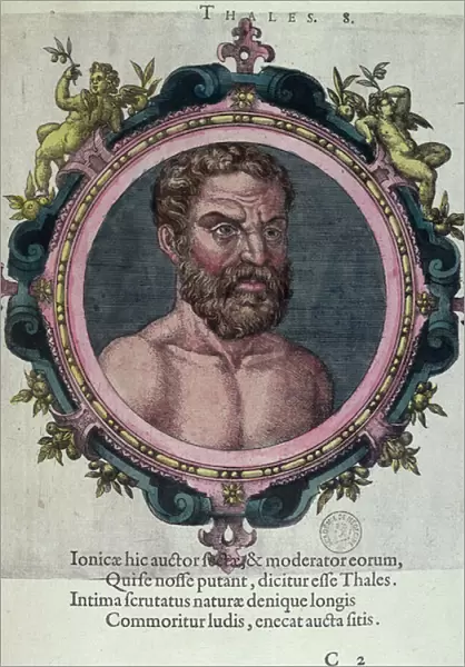 Thales of Miletus (c. 625-547 BC), illustration from