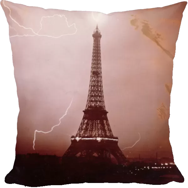 Storm over the Eiffel Tower, 6th May 1919 (photo)