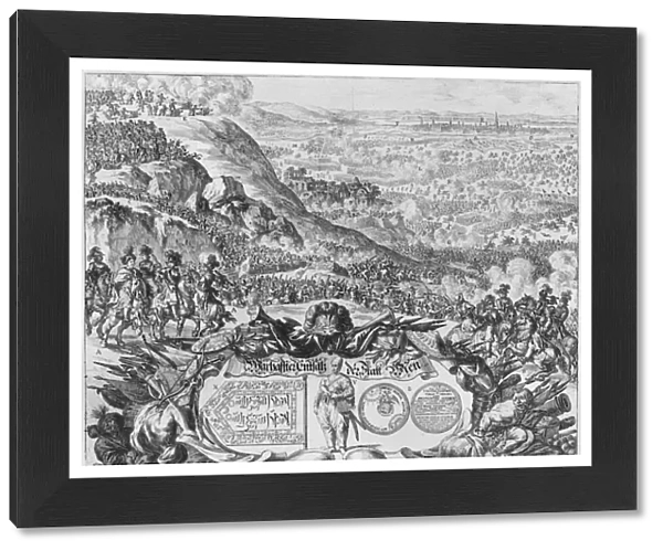 The 1683 Siege of Vienna, c. 1783 (engraving) (b  /  w photo)