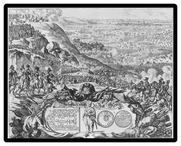 The 1683 Siege of Vienna, c. 1783 (engraving) (b  /  w photo)