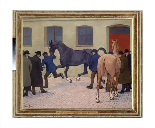 Showing at Tattersalls (oil on canvas)