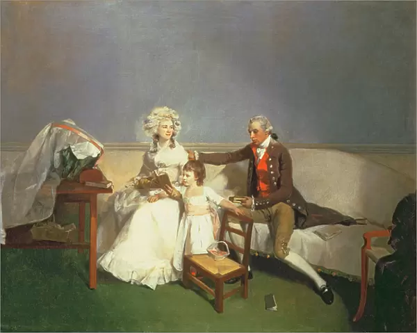 Sir Robert and Lady Buxton and their Daughter Anne, c. 1786 (oil on canvas)