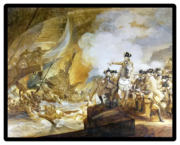 The Siege and Relief of Gibraltar, 14th September 1782, c. 1783 (oil on canvas)