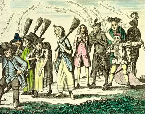 The Procession at the Jubilee at Stratford upon Avon (coloured engraving)