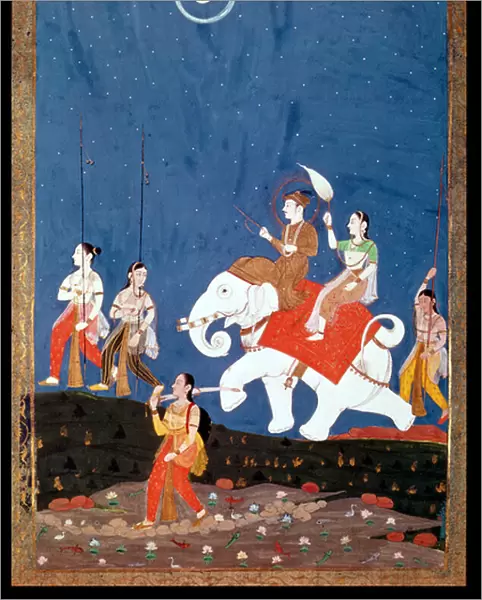 An Indian Prince on a White Elephant, illustration of the musical mode