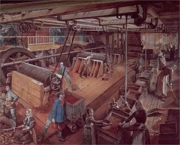 Coal Riddling workshop, at the mines of Blanzy, c. 1860 (w  /  c)