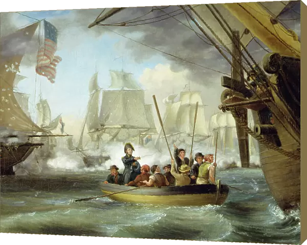 Commodore Perry at the Battle of Lake Erie (oil on canvas)