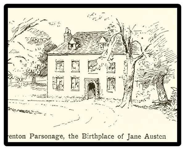 Steventon Parsonage, the Birthplace of Jane Austen (engraving)