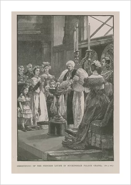 The Royal christening at Buckingham Palace (engraving)