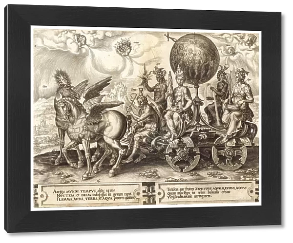 The World, plate 1 from The Vicissitude of Human Things, 1564 (engraving)