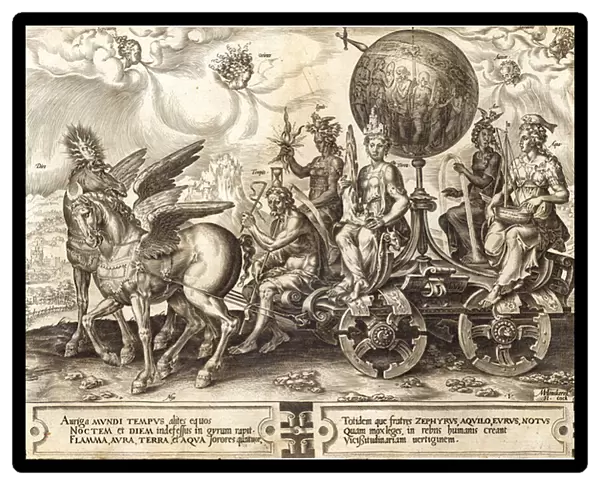 The World, plate 1 from The Vicissitude of Human Things, 1564 (engraving)