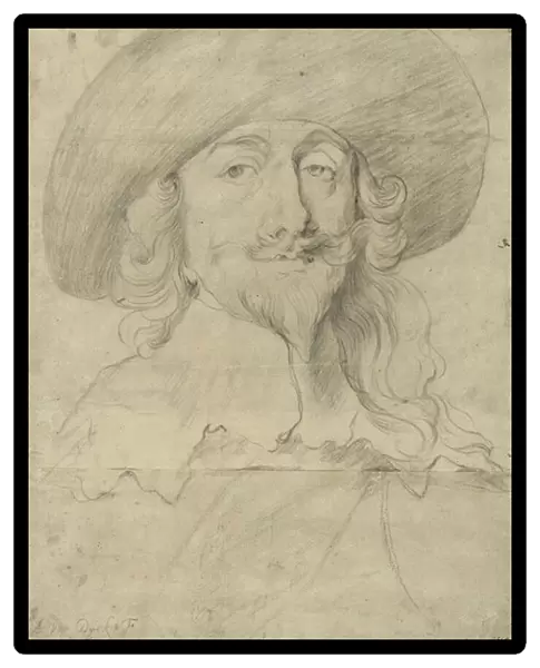 Portrait of Charles I (chalk on paper)