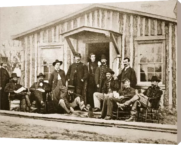 Officers of Grants staff, City Point, Virginia, 1864 (b  /  w photo)